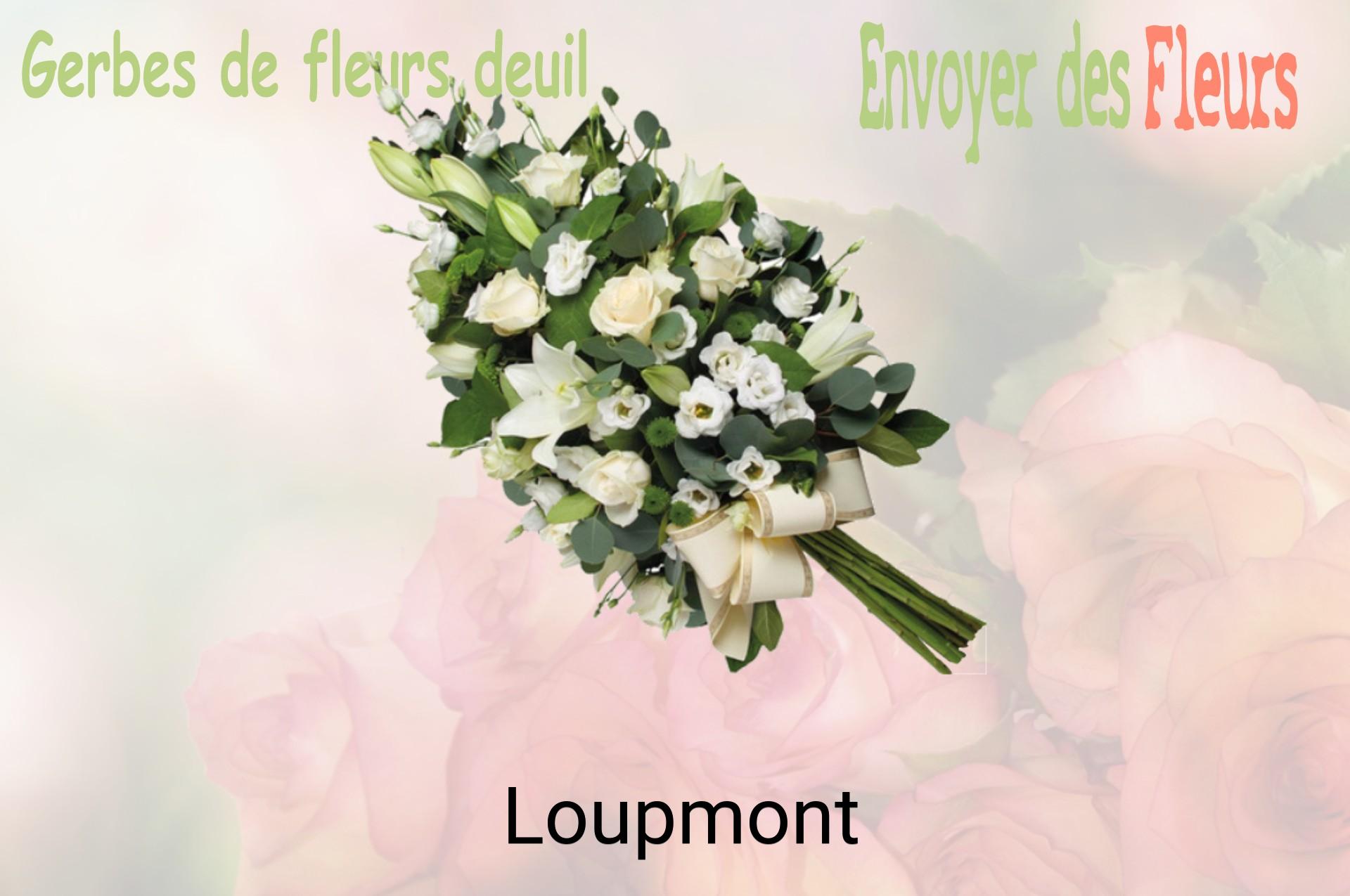 Gerbe de fleurs de deuil livrée à Loupmont